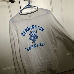 Bennington Badgers track and field long sleeve crewneck shirt